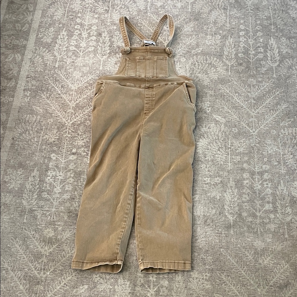 Zenana Outfitters Beige Overall Jumpsuit
